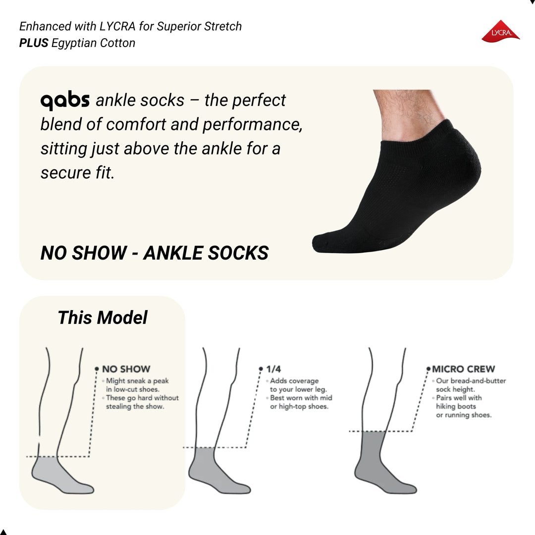 3 Pairs - Unisex Performance Sock (Black)