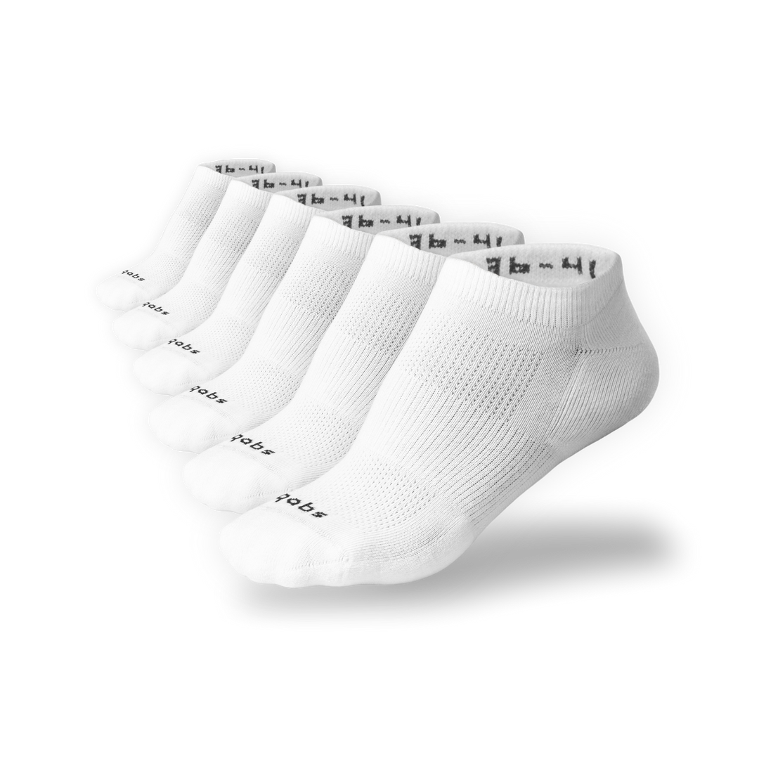 6 Pairs - Unisex Performance Sock (White)