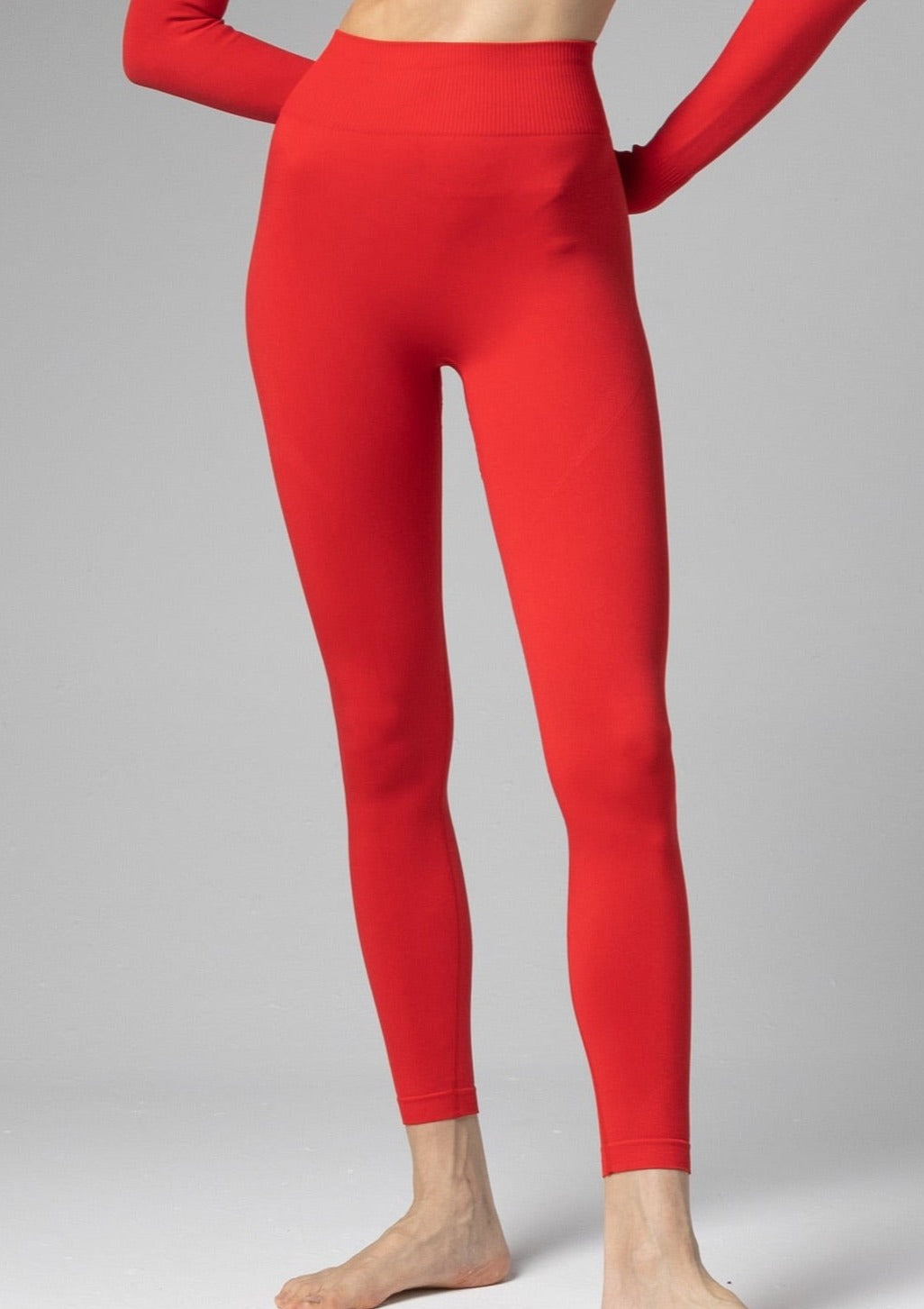 CONTOUR RIB V FRONT HIGH WAISTED LEGGINGS IN RASPBERRY RED – Miss Limitless