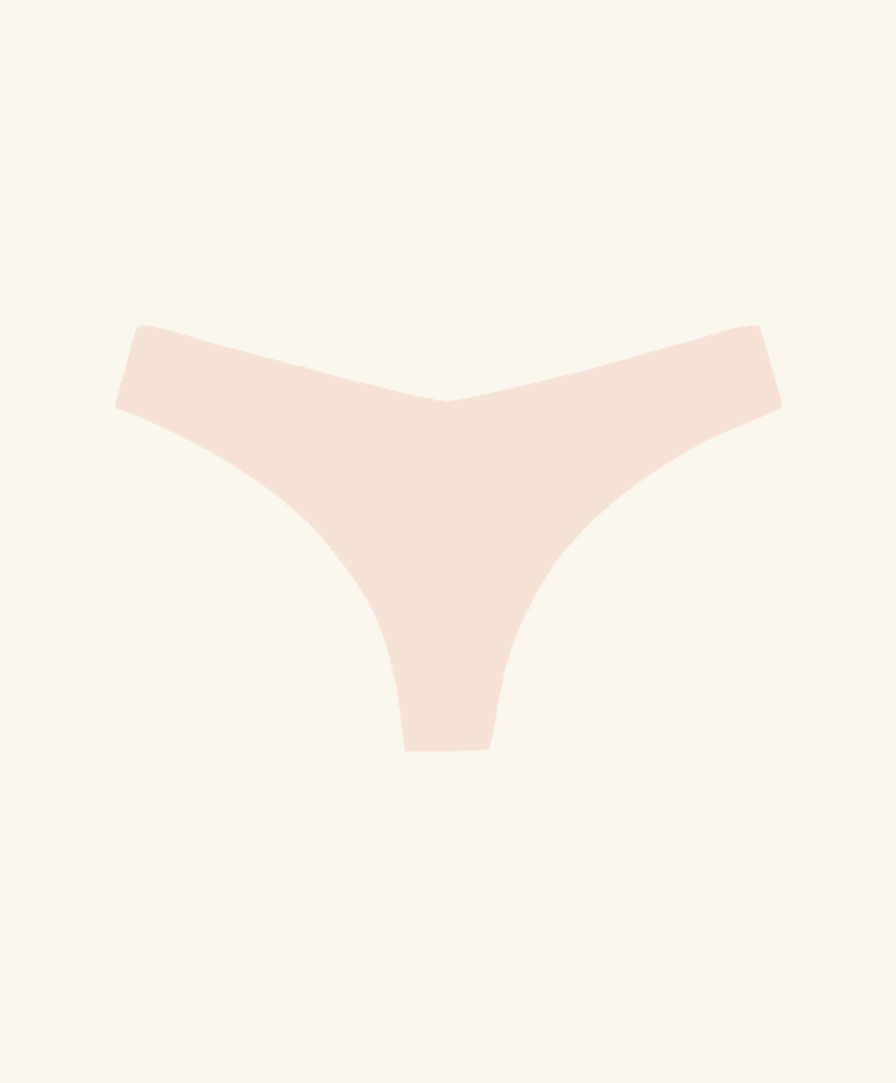 Invisible “V”-cut thong (Light pink)